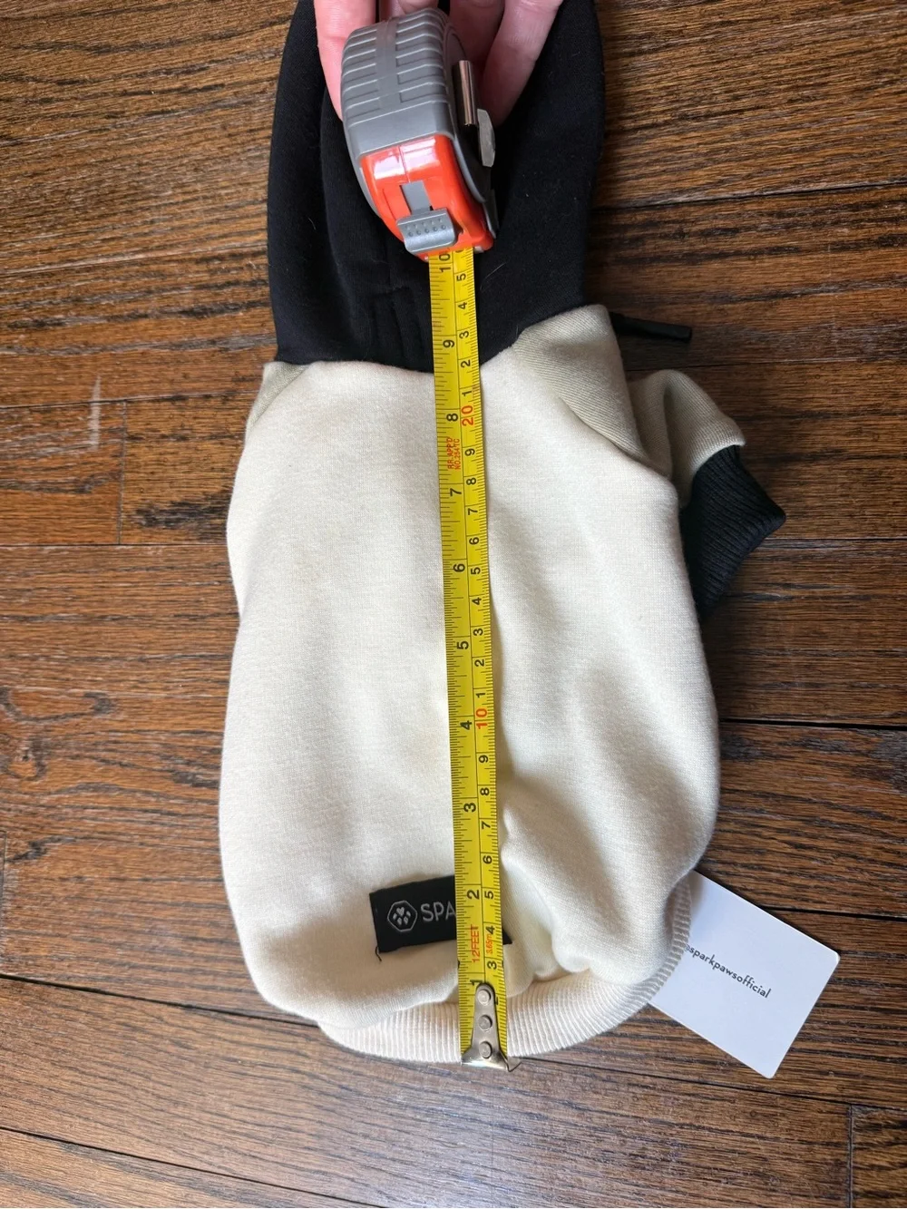 Spark Paws Cream & Black Hoodie for Dogs